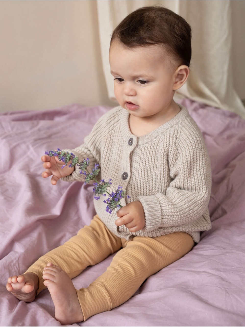 Phil & Phae Ribbed Leggings Vanilla 2 Years